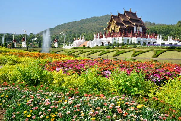 Ho kham luang royal flory Expo, tradycyjny tajski architektury — Zdjęcie stockowe