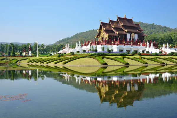 Хо Кхам Луанг на Royal Flora Expo, традиционная тайская архитектура — стоковое фото