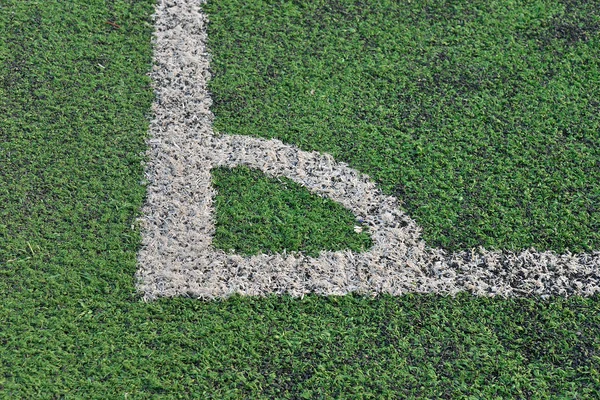 Sztuczna trawa zielony boisko wykonane z tworzyw sztucznych i gumy — Zdjęcie stockowe