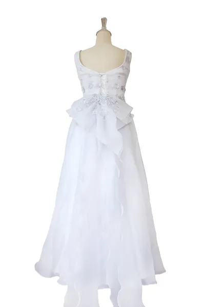 Vestido de novia aislado sobre fondo blanco —  Fotos de Stock