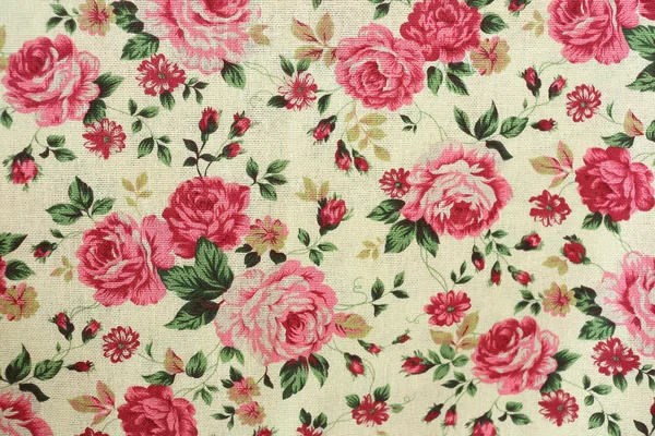 Design rose motif sans couture sur fond de tissu — Photo