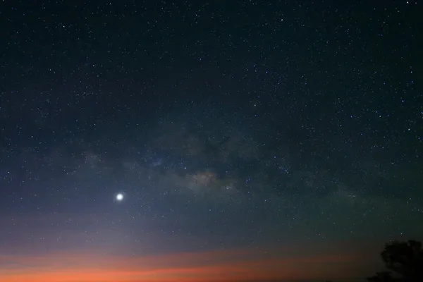 Landskap av Vintergatan vacker himmel — Stockfoto