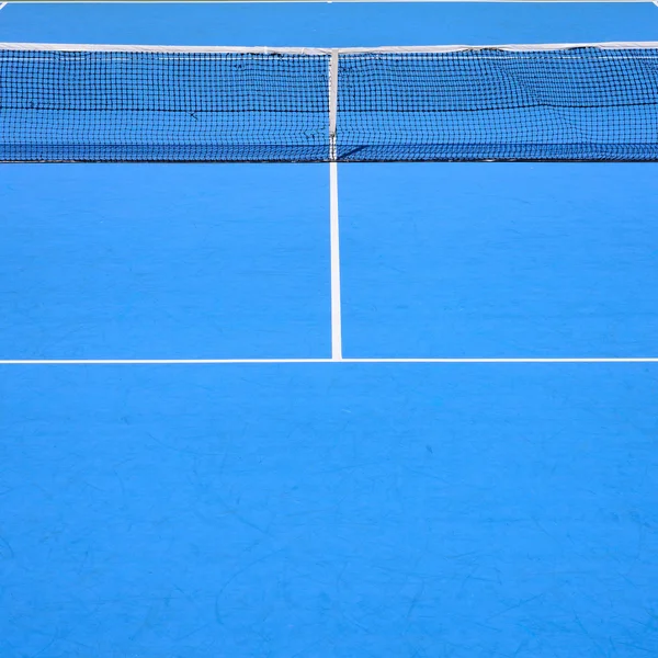 Tennisbaan, sport blauwe achtergrond — Stockfoto