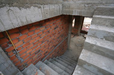 yapı ve inşaat ev, yapılan duvar tuğla