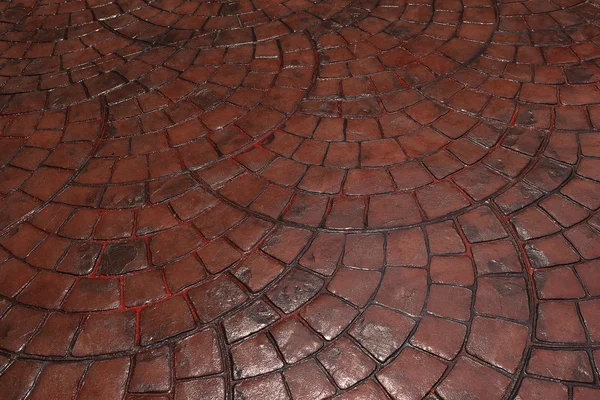 Brown stone block floor of pavement — Stock Photo, Image