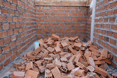 Şantiye binasının Duvar tuğla