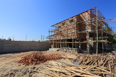 yapı ve inşaat ev, yapılan duvar tuğla