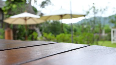 Bahçedeki ahşap doku, iç tasarım.