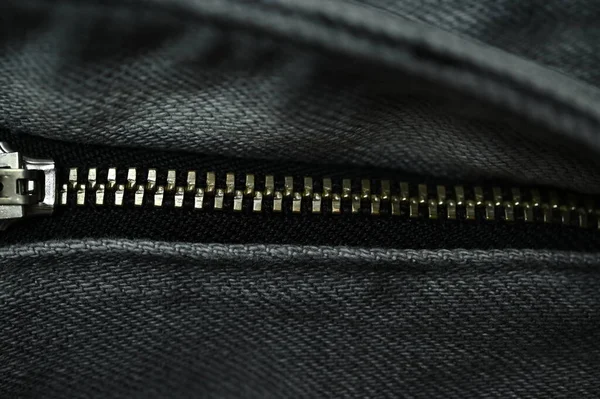 Metallic Zip Denim Jeans — Stock Photo, Image