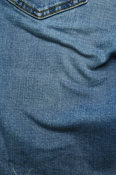 Βελονιά Μπλε Τζιν Ύφασμα — Φωτογραφία Αρχείου