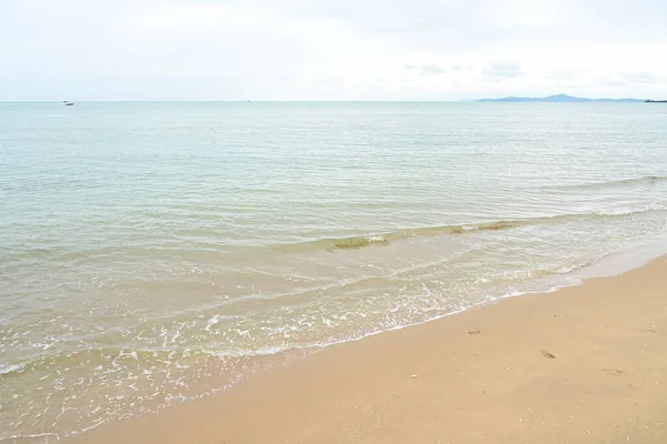 Mer Sable Avec Ciel Bleu Fond Naturel — Photo