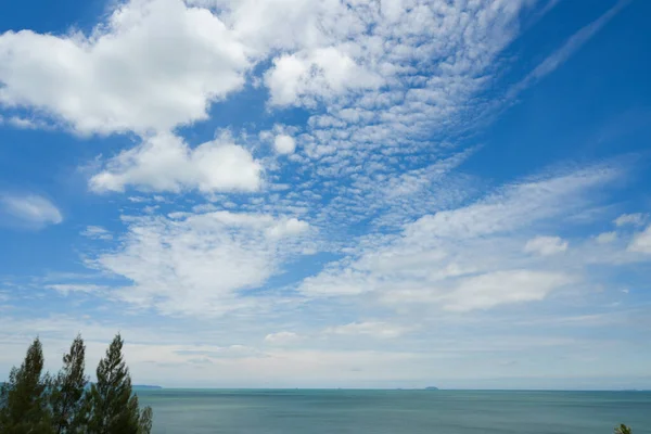 Sea Blue Sky Natural Background — Foto de Stock