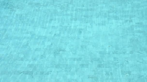 Slow Motion Clear Water Ripple Surface Blue Swimming Pool — Stockvideo