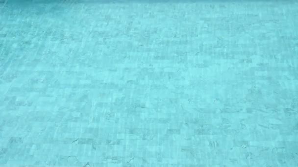 Slow Motion Clear Water Ripple Surface Blue Swimming Pool — Stock video