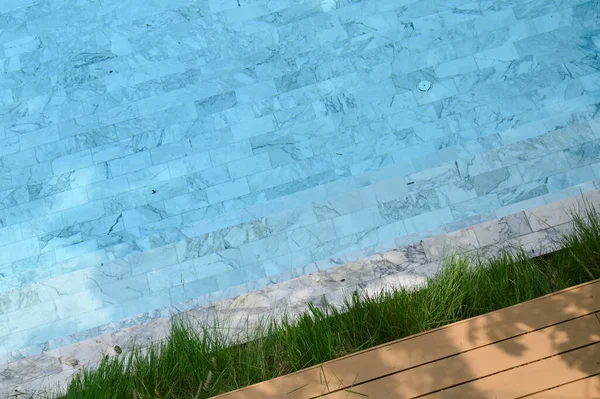 Wooden Veranda Swimming Pool — Stok Foto