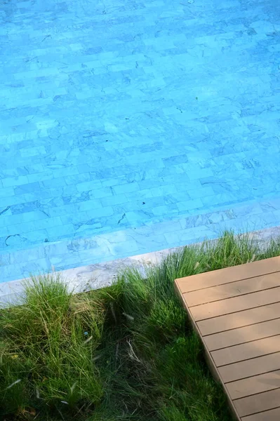 Wooden Veranda Swimming Pool — Stock Fotó