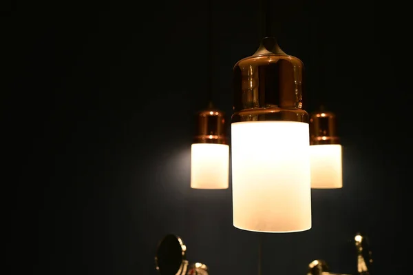 Lámpara Lujo Colgando Habitación Diseño Interiores — Foto de Stock