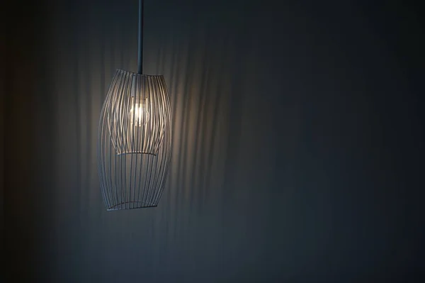 Luxury Lamp Hanging Room White Curtain — Photo