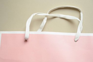 pink paper bag for shopping