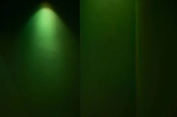 Dark Green Wall Warm Electric Light Interior Design — Foto de Stock