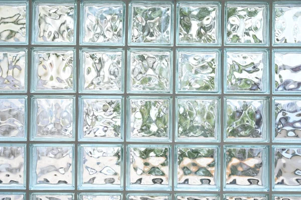 Скляний Блок Стіни Фон Дизайн Інтер Єру — стокове фото