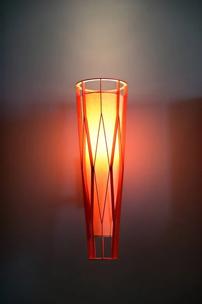 Lampe Orange Luxe Dans Chambre Design Intérieur — Photo