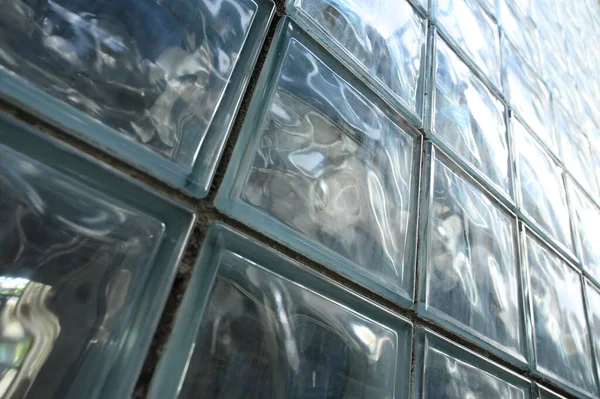 Bloc Sticlă Fundal Perete Design Interior — Fotografie, imagine de stoc