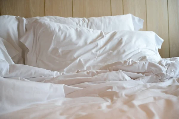 White Bed Pillows Room — Stock Photo, Image