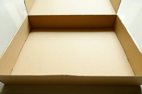 Embalaje Caja Papel Marrón Para Diseño —  Fotos de Stock