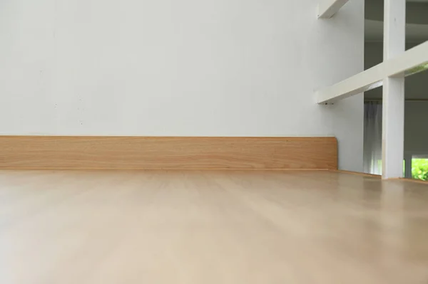 Wooden Floor White Handrail — Stock Photo, Image