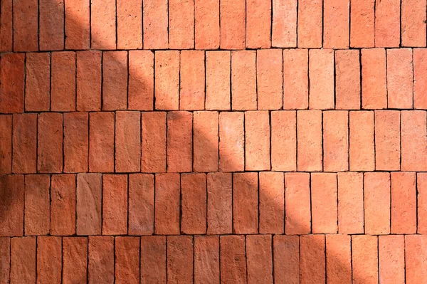 Brown Brick Wall Textured Construction Industry — 图库照片