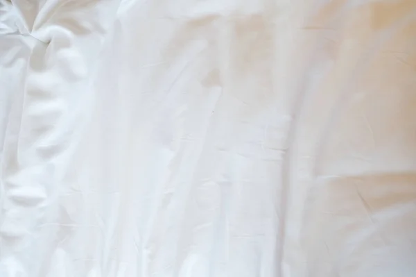 Cobertor Branco Cama Texturizado Tecido — Fotografia de Stock