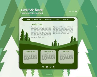 Web sitesi sayfayı tasarım şablonu