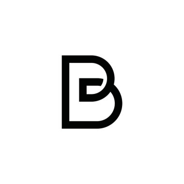 B satırı monogram simgesi logo tasarımları