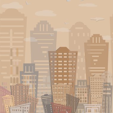 Seamless pattern Modern real estate buildings design. Urban landscape