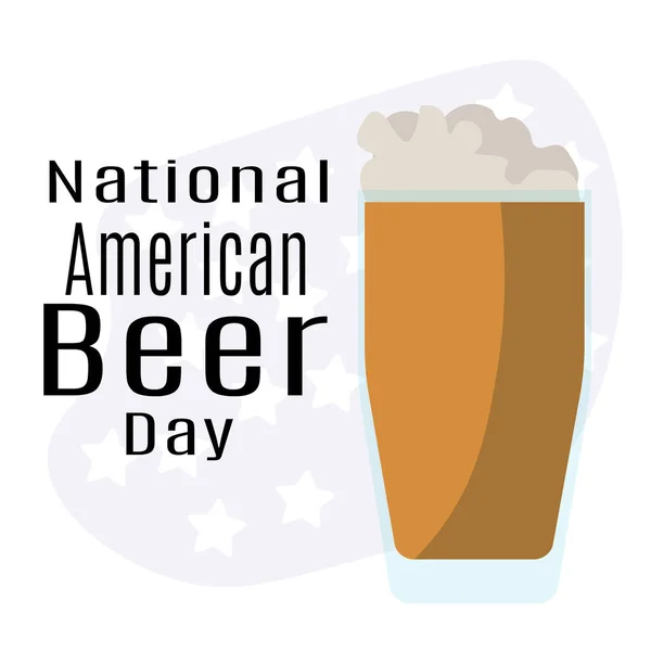 National American Beer Day Idee Für Banner Poster Flyer Oder — Stockvektor