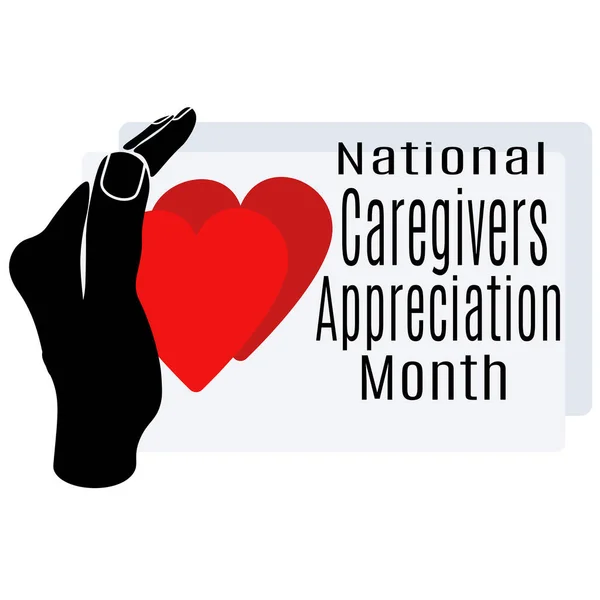 National Caregivers Appreciation Month Ideia Para Cartaz Banner Flyer Ilustração — Vetor de Stock