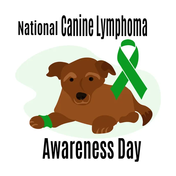 National Canine Lymphoma Awareness Day Idee Für Poster Banner Flyer — Stockvektor