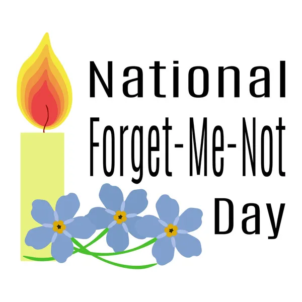National Forget Day Ötlet Poszterhez Bannerhez Szórólaphoz Vagy Képeslapvektoros Illusztrációhoz — Stock Vector