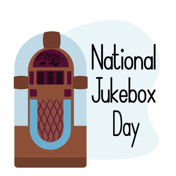 Dia Nacional Jukebox Idéia Para Cartaz Banner Flyer Ilustração Vetorial — Vetor de Stock