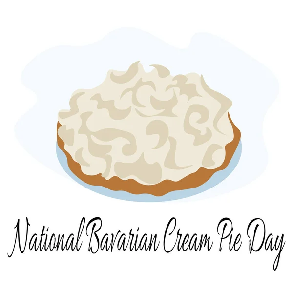 National Bavarian Cream Pie Day Ideia Para Cartaz Banner Panfleto — Vetor de Stock