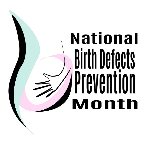 National Birth Defects Prevention Month Idea Post Banner Flyer Postcard — Vetor de Stock