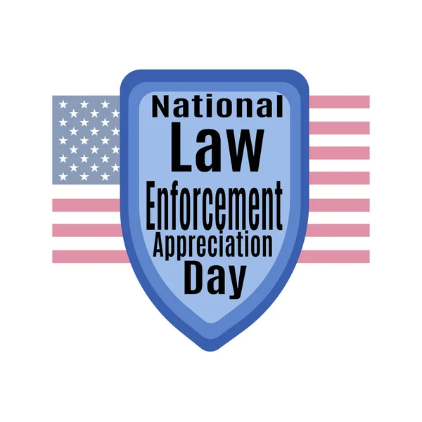 National Law Enforcement Appreciation Day Idee Für Poster Banner Flyer — Stockvektor