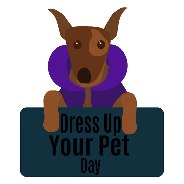 打扮你的宠物日 传单或明信片的图片 — 图库矢量图片