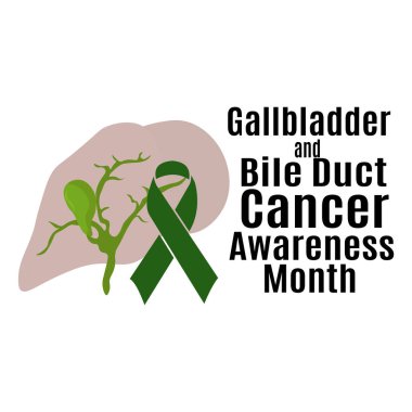 Safra kesesi ve Bile Kanser Kanalı Farkındalık Ayı, poster, afiş, broşür veya kartpostal vektör çizimi için fikir