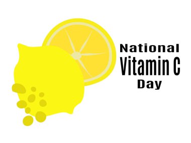 Ulusal C Vitamini Günü, poster, afiş, el ilanı, kart tasarım vektör illüstrasyonu fikri