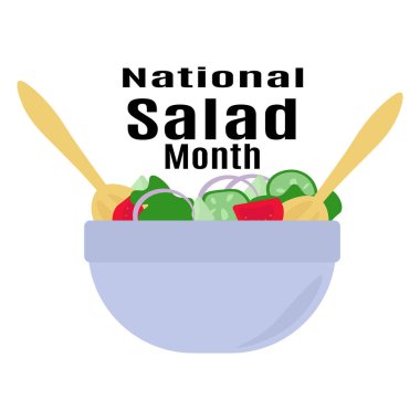 Ulusal Salata Ayı, poster, afiş, el ilanı, kart veya menü tasarım vektörü illüstrasyonu için fikir