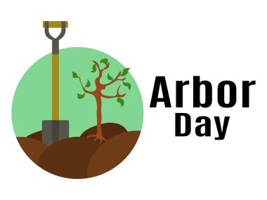 Arbor Day, idea for poster, banner, flyer or postcard vector illustration