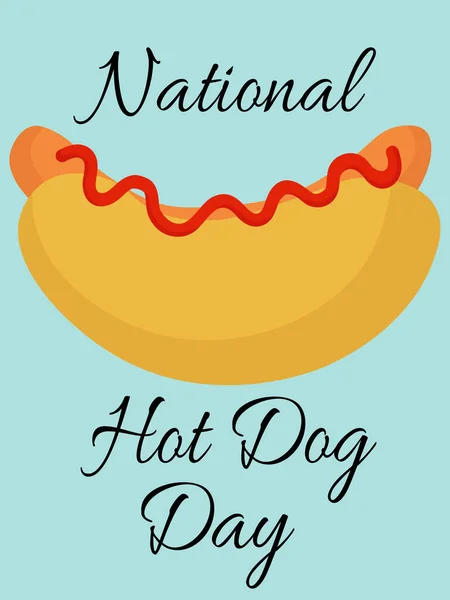 National Hot Dog Day Idea Poster Banner Flyer Card Menu — 图库矢量图片