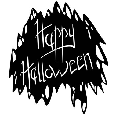 Happy Halloween, idea for poster, banner, postcard or flyer vector illustration
